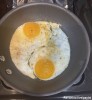 Wonder what the universe is trying to tell me? Cooked eggs the other day, and they came up like this ☯️